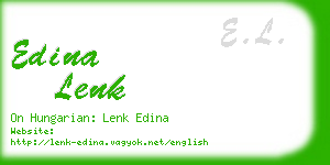 edina lenk business card